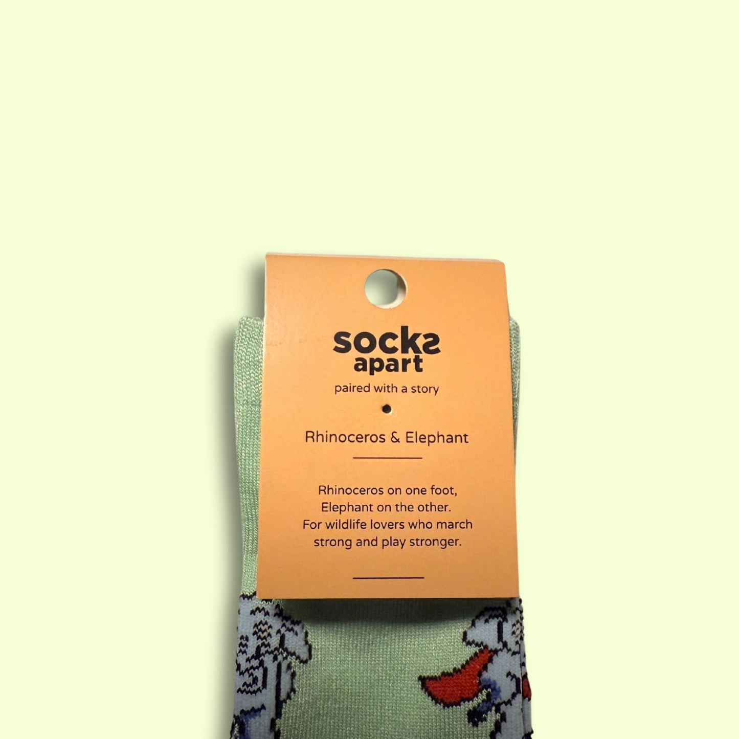 Rhinoceros & Elephant Socks (Kids/Unisex)