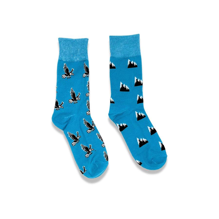 Eagle mountain  socks. Organic cotton socks,, socks apart. socks with pouch