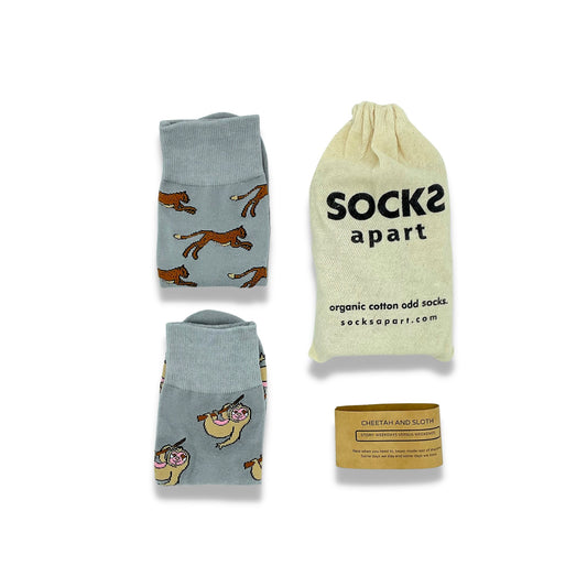Sloth & Cheetah Socks (Adult/Unisex)