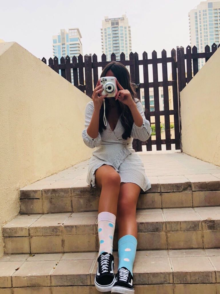 Socks apart. polka socks made from Organic cotton socks. 