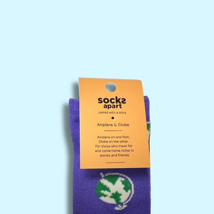Airplane & Globe Socks (Adult/Unisex)