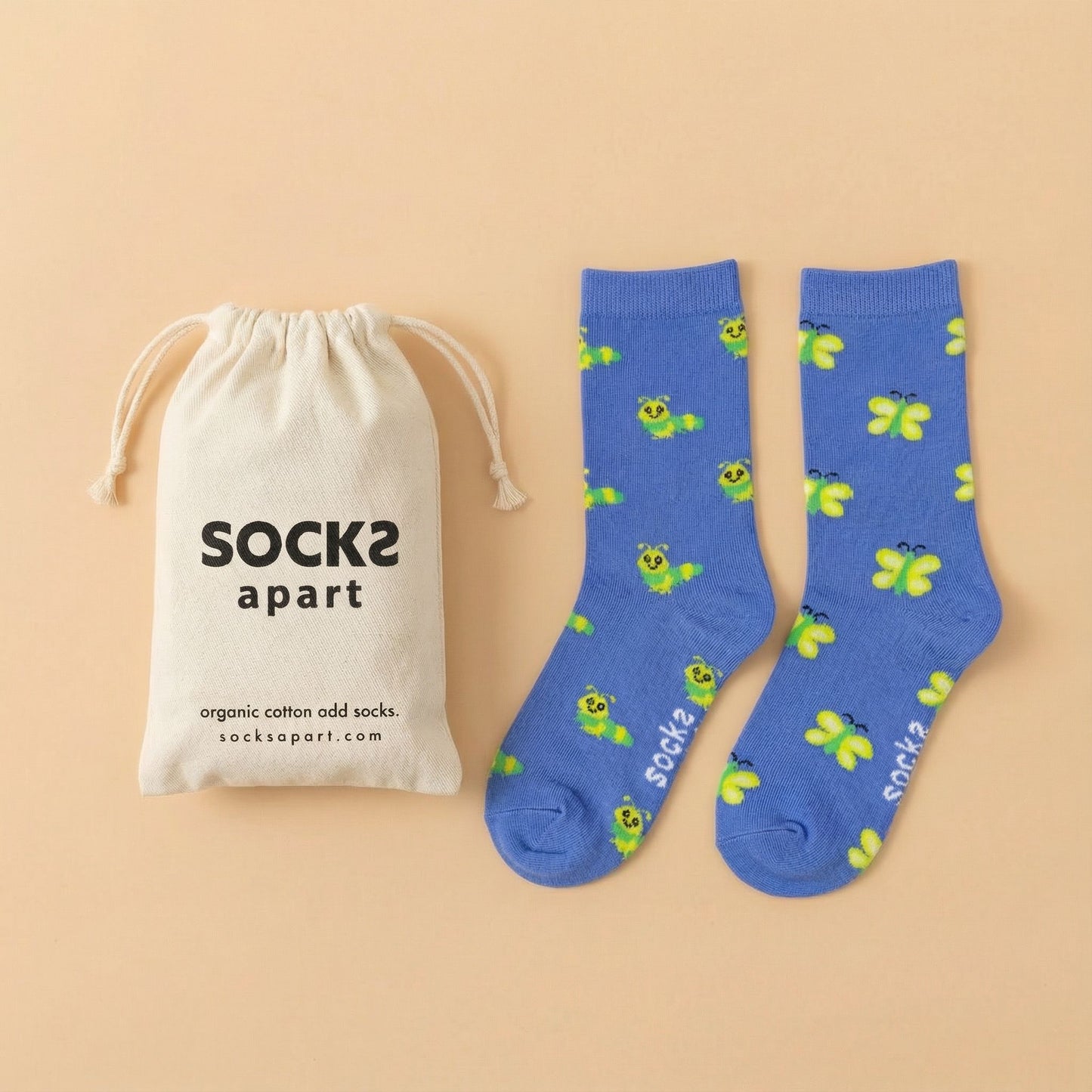 Caterpillar & Butterfly Socks (Adult/Unisex)