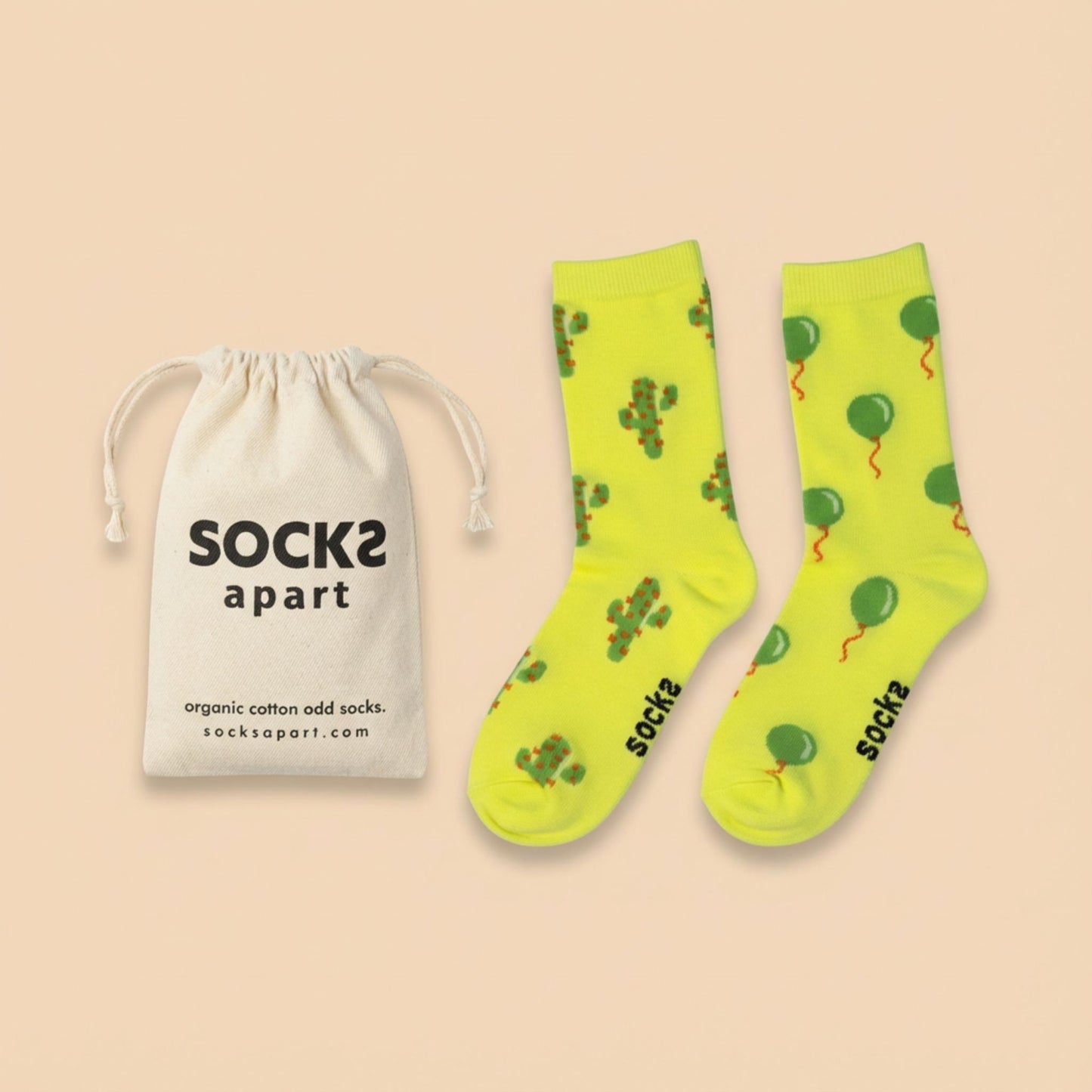 Cactus & Balloons Socks (Adult/Unisex)