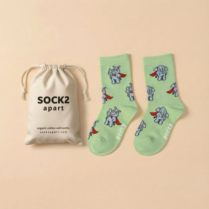 Rhinoceros & Elephant Socks (Kids/Unisex)