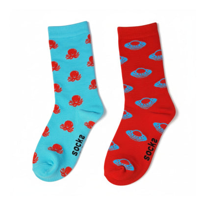Octopus & Spaceship Socks (Adult/Unisex)