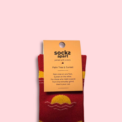 Palm Tree & Sunset Socks (Adult/Unisex)