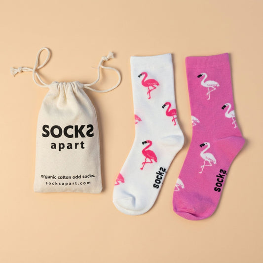 White Flamingo & Pink Flamingo Socks (Adult/Unisex)