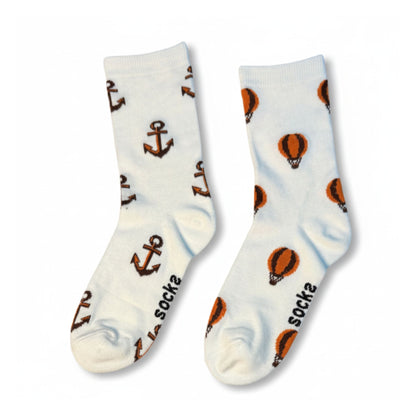 Hot Air Balloon & Anchor Socks (Adult/Unisex)