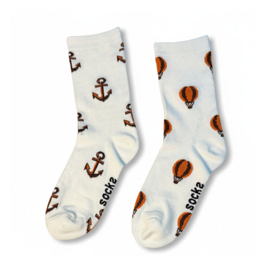 Hot Air Balloon & Anchor Socks (Adult/Unisex)
