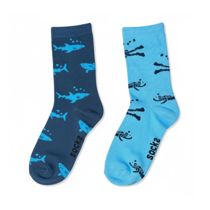 Shark & Scuba Diver Socks (Adult/Unisex)