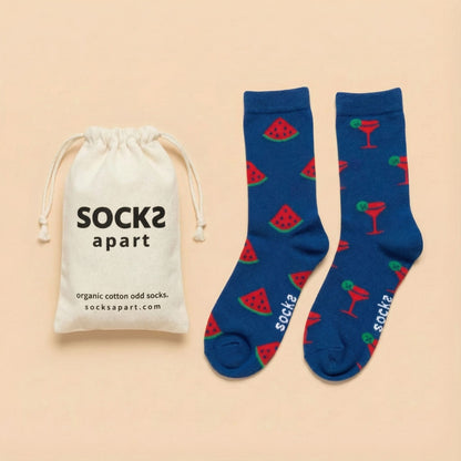 Watermelon & Cocktail Socks (Adult/Unisex)