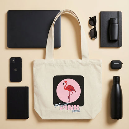 Pink & White Flamingo Tote