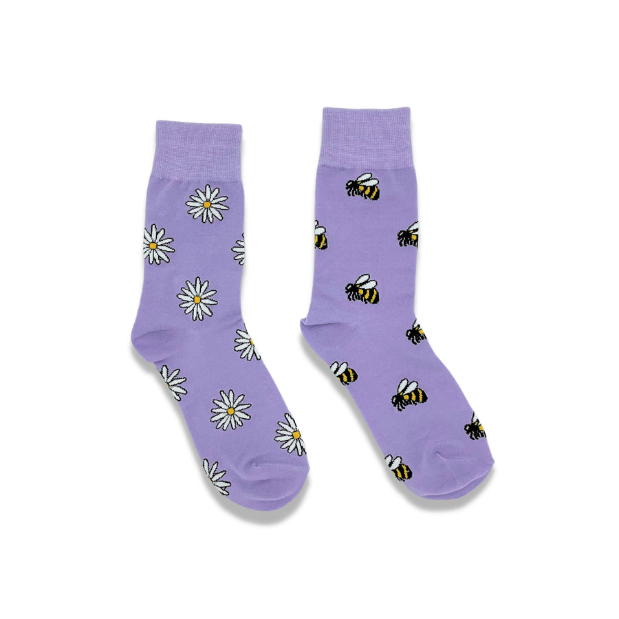 Organic cotton socks. bees and flowers socks.  Socks Apart