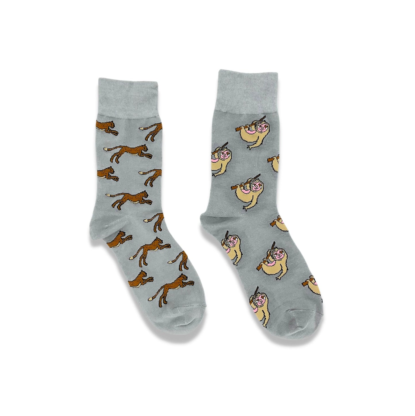 Sloth & Cheetah Socks (Adult/Unisex)